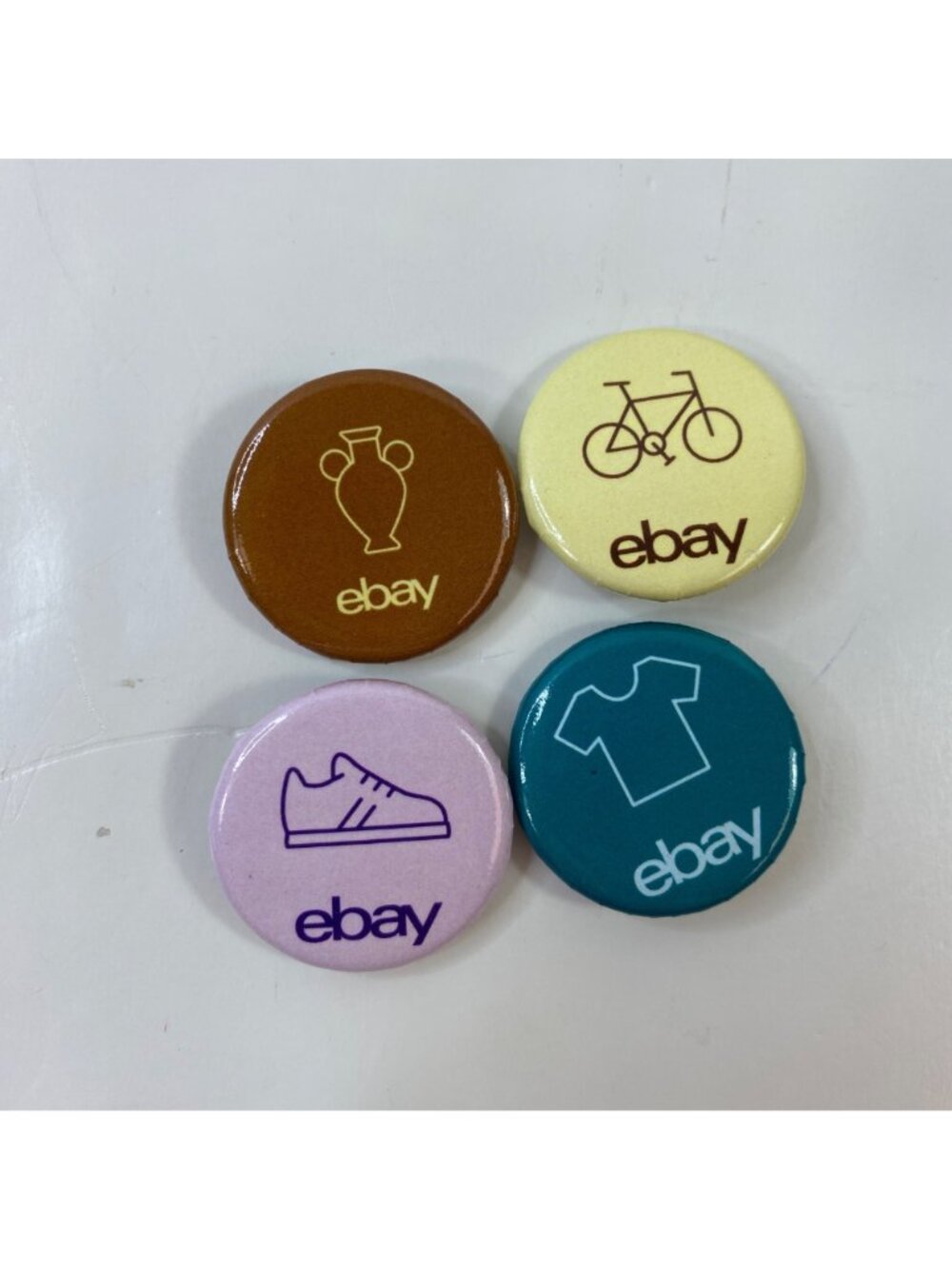 Set Of 8 Colorful eBay Pinback Buttons & Badges eBayana - Picture 3 of 7